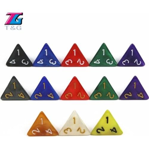Brand New TRPG D4 Dice for DND 4 Sided Games Dices Rich Colors Desktop Polyhedral Set ,as Gift