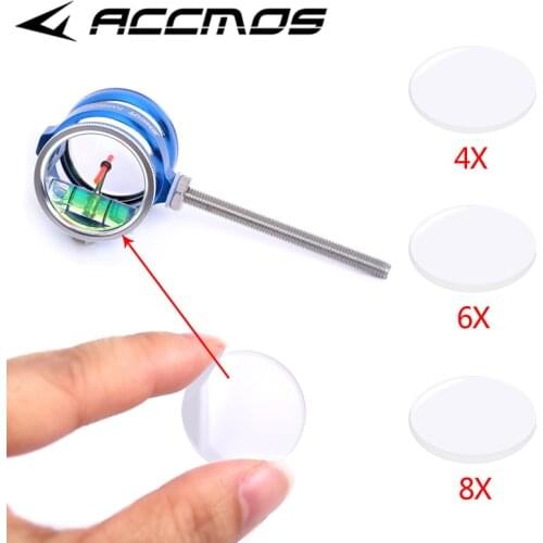 1pc Archery Compound Bow Sight Lens 4/6/8X RAINBOW/TOPVIEW Aiming Scope Magnifier Replace Lens Bow Shooting Arrow Accessories
