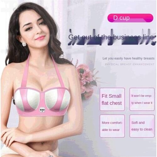 Multifunctional wireless charging plump chest chest massage bra instrument