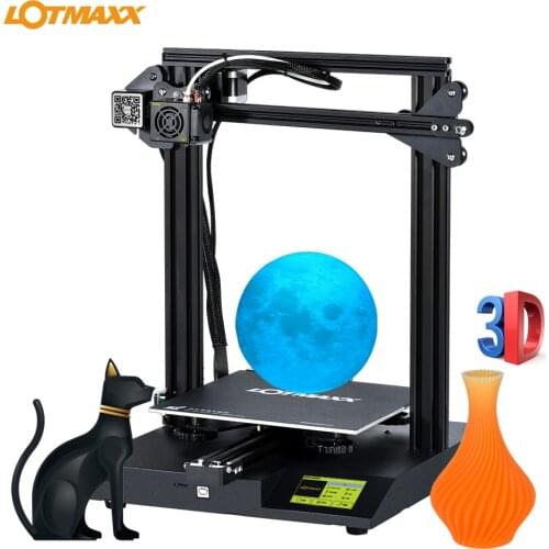 LOTMAXX SC-10 3D Printer Kit Desktop Silent Printing 235*235*280mm Build Volume with 3.5 Inch Touchscreen Built-in Safety Power