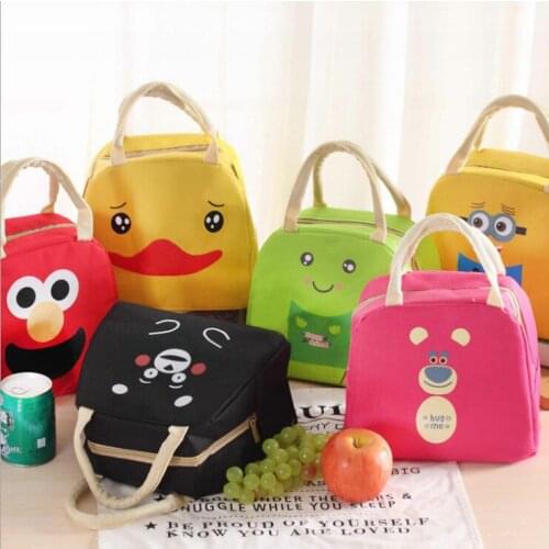 New Fashion Portable Insulated Canvas lunch Bag Thermal Food Picnic Lunch Bags for Women kids Men Cooler Lunch Box Bag Tote