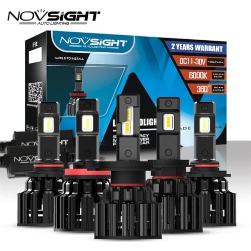 Novsight 100W 20000LM 6000K Car Automobile Super Bright Headlight Led Led Bulb F06 H4 H7 H11 9005 9006 D40