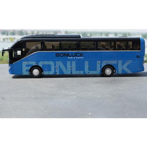 Original Factory Authentic 1:42 Scale Blue Diecast Bonluck Falcon Lx Bus Model for Birthday/christmas Gift