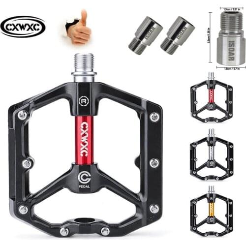 Fahrrad Radfahren Breite Flache Pedal Aluminium Legierung 3 Versiegelt Lager Abnehmbare Gleitschutz Stollen Strabe Bike Pedale