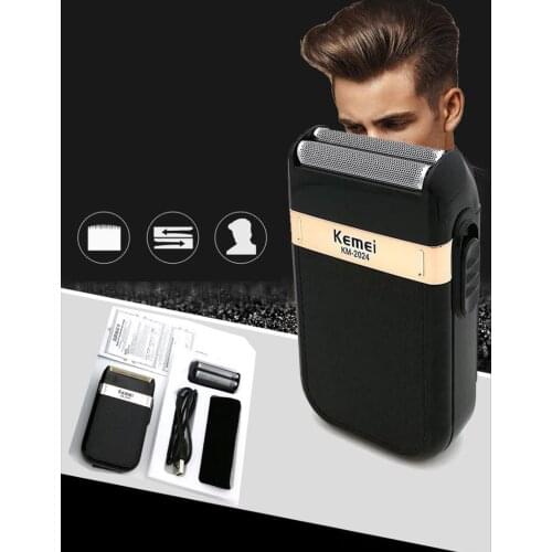 Floating Beard Reciprocating Dual Blade Trimmer Shaving for Men Face Care Rechargeable Electric Beard Trimmer