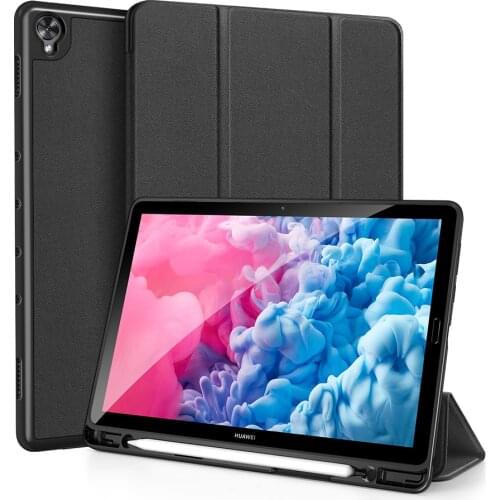 Luxury Tablet Leather case For HUAWEI MatePad 10.8/M6 TPU Case Smart Sleep Wake DOMO Series Trifold Protective Cover телефона