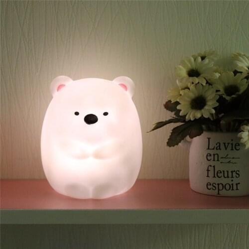 Animal LED Night Light For Children Baby Kids Bear LED Night Lamp Home Bedroom Decoration