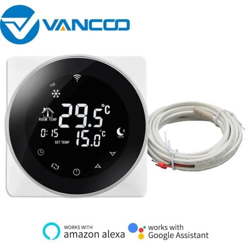 Vancoo Convex Screen TGR87 WiFi Smart Thermostat 16A Electric Floor Heating Touch Screen Thermostat Temperature Controller