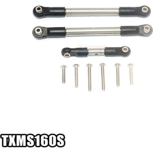TRAXXAS 1/10 MAXX 89076-4 stainless steel positive and negative teeth adjustable steering + servo rod set 8947+8948