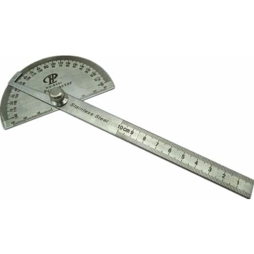 180 Degree Protractor Metal Angle Finder Goniometer Angle Ruler Stainless Steel Woodworking Tools Rotary Measuring Ruler