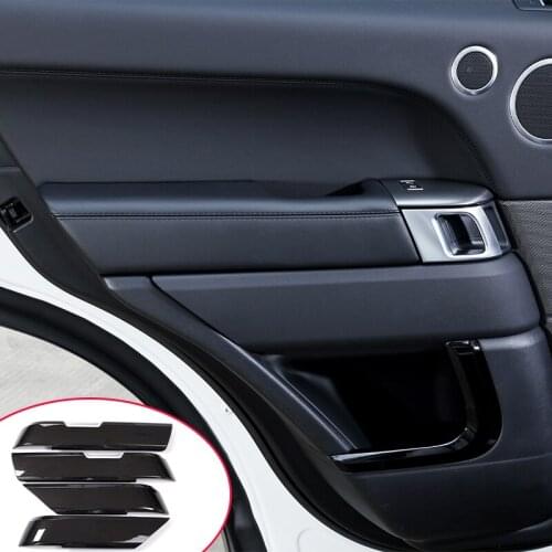 ABS Plastic Carbon Fiber Inner Door Decoration Cover Trim For Landrover Range Rover Sport RR Sport 2014-21 Replacement Part
