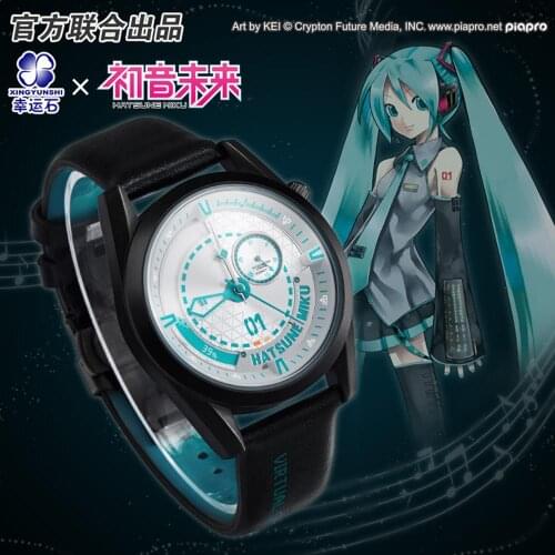 Hatsune Miku Megurine Luka Anime Watch Waterproof Manga Role Kagamine Action Figure Cosplay Vocaloid Watches