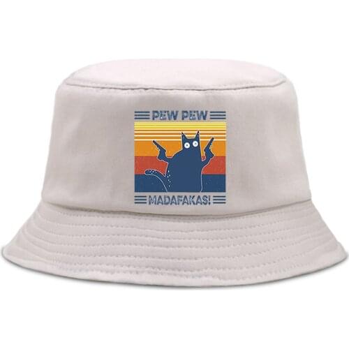 Pew Pew Madafakas Funny Bucket Hats Outdoor Summer Fishermans Caps Unisex Hip Hop Beach Sun Hat Sun Shade Panama Fishing Cap