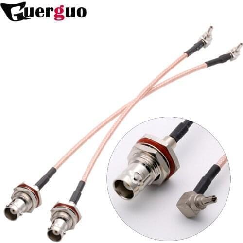 10PCS 15cm 6" for CCTV Camera Antenna Intercon CRC9 Male to BNC Female Connector RF-Adaptor with Pigtail Cable RG316