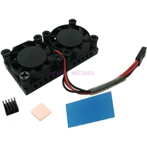 100pcs Dual Fan Heatsink Cooler with Double Cooling Fans For Raspberry Pi 3 B Plus / 3 B