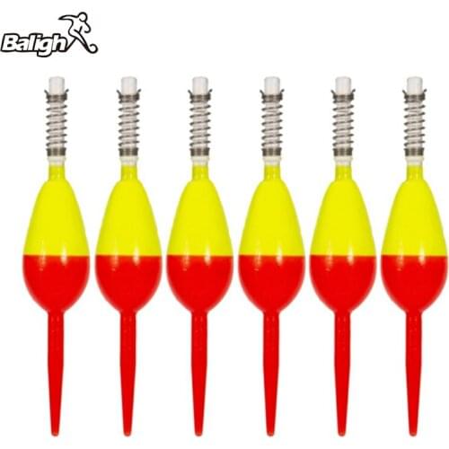 Balight 2/6Pcs EVA Fishing Float Foam Plastic Spring Bobber Sea Rock Fishing Striking Floats 26/27/32g