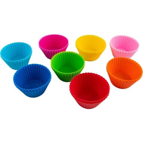 4Pcs Silicone Cake Cup Liner Baking Cup Mold Muffin Round Cakecup Cake Tool Bakeware Baking Pastry Kitchen Tools