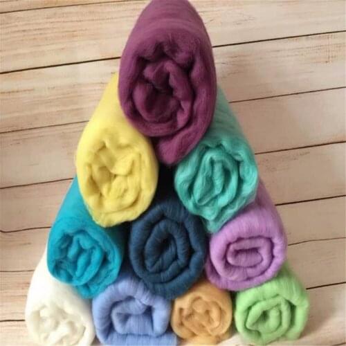60*60cm 100% Pure Wool Basket Filler Stuffer Blanket Newborn Photography Background Props Studio Photos Aided Modeling Filler