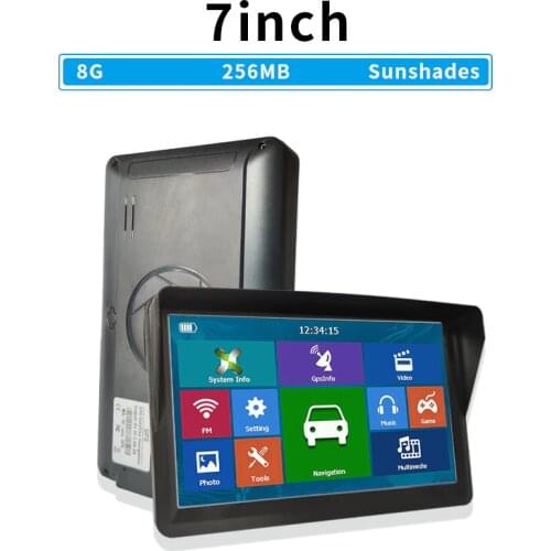 7" HD Car GPS Navigation 8G+RAM-256MB+Bluetooth-AV-IN+latest Europe Map +Truck gps navigators