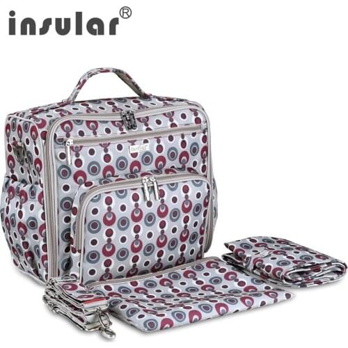 Insular New Arrival Elegant Baby Diaper Bag Nappy Changing Bag Multifunctional Women Tote Bag Baby Mother Maternity Stroller Bag