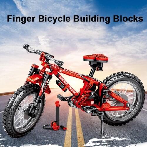 Fingerbike Mini Bicycle Bmx Finger Bikes Technic 3D Mountain Folding Bicycle Granule Building Blocks Classic Model Bricks