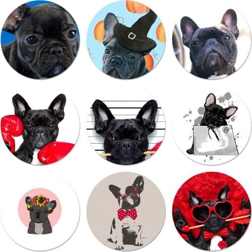 French bulldog dog Kitchen Home Decor Refrigerator Magnetic Stickers Opener Beer Coke 58mm