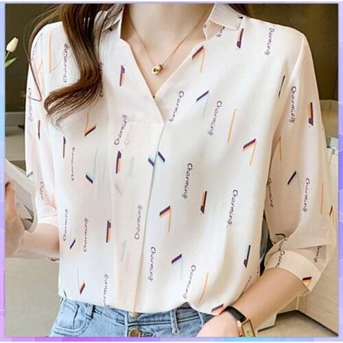 Print Oversized T-shirt Chiffon Ladies Shirt Womens Short Sleeve Top Lace Thin T-shirts Summer 2021 Strip Tops Female Clothing