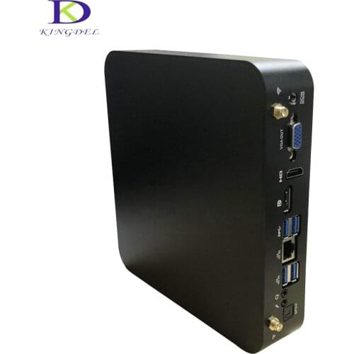 Kingdel Three Display Mini PC Intel Quad Core i7 7700HQ 6M Cache 16GB DDR4 512GB SSD Mini HTPC 4096*2304@30Hz DP Windows 10 Pro