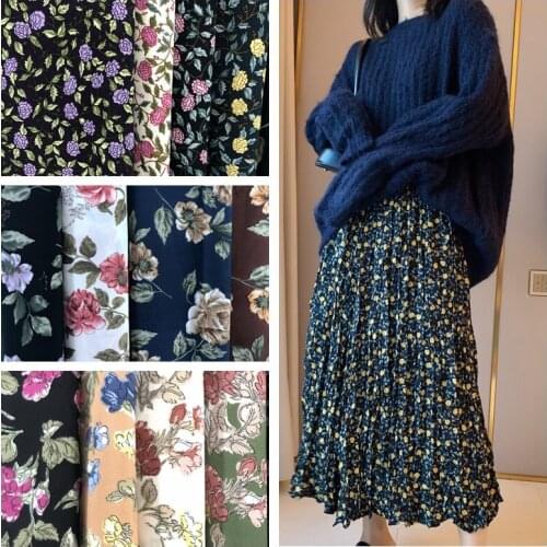 /Spring Hot Selling Chiffon South Korean Silk Clothing Cloth Small Floral Fabric WOMENS Dress Tops DIY Cloth/1 M