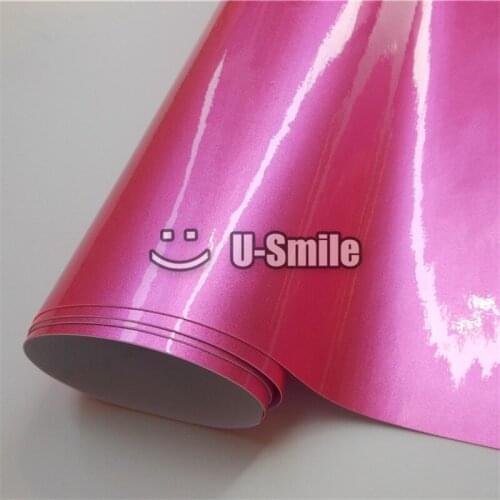 Best Quality Pink Gloss Candy Vinyl Film Roll Bubble Free For Car Wrapping