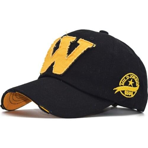 2021 Letter Embroidery W Baseball Cap For Men Snapback Caps Bone Casquette Hat Distressed Wearing Fitted Hat Hip Hop Hats