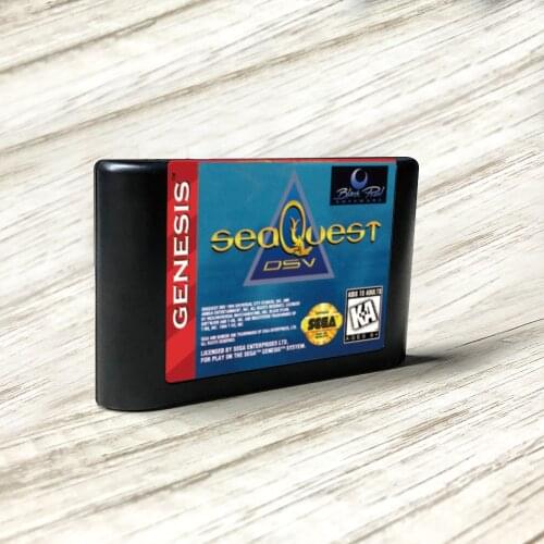 SeaQuest DSV - USA Label Flashkit MD Electroless Gold PCB Card for Sega Genesis Megadrive Video Game Console