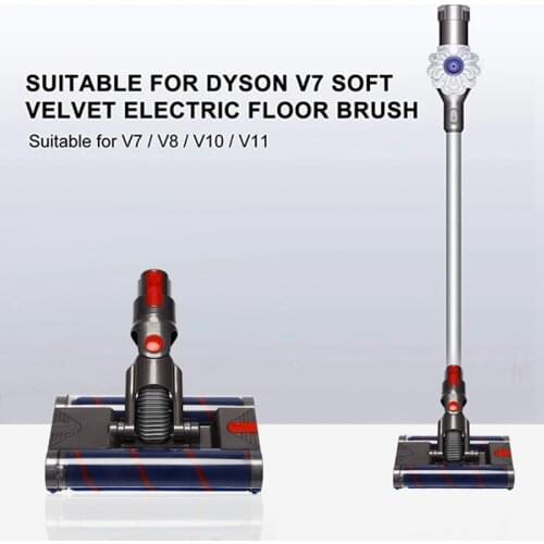 Motorized Double Floor Brush Head Tool for Dyson V8 V7 V10 V11 Vacuum Cleaner Soft Sweeper Roller Head Floor Brush Replacement