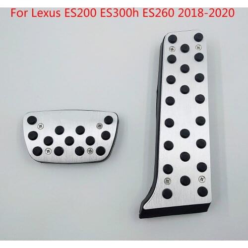 For Lexus ES200 ES300h ES260 2018-2020 Aluminum alloy Pedals Cover Non-Slip Auto No Drilling Aluminum Brake Accelerator Pedal