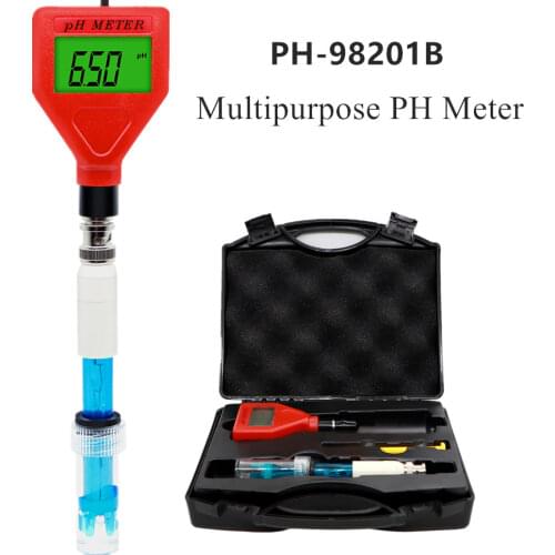 PH-98201B Digital Acidity PH Meter LCD 0-14 ph With Replaceable Electrode For Aquarium,Hydroponics,Spas,Swimming
