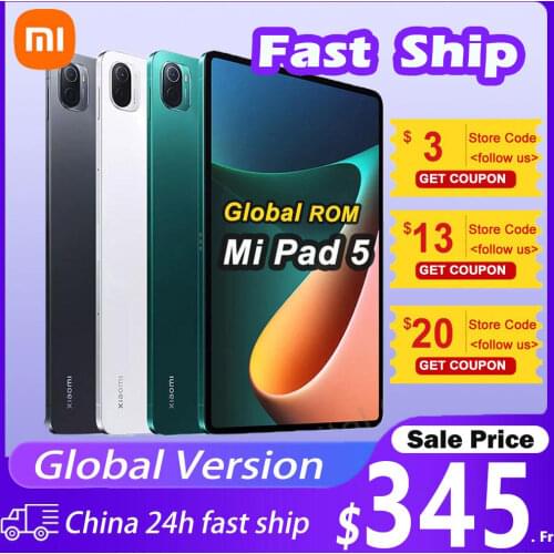 English Version Xiaomi Tablet 5 Mi Pad 11inch 2.5K LCD Display 120Hz Snapdragon 860 6GB RAM+128GB/256GB ROM Dual Cameras 8720mAh
