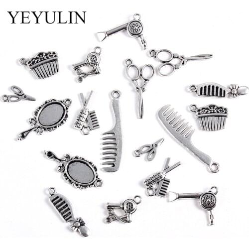 20pcs/lot Mixed Alloy Charms Antique Silver color Scissors Pendants Jewelry Findings For DIY Handmade Jewelry Making