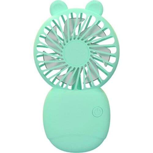 Portable Cartoon Handheld Fan with Phone Bracket Personal Handy Fan 3 Wind Speed for Children Students Adults Travel
