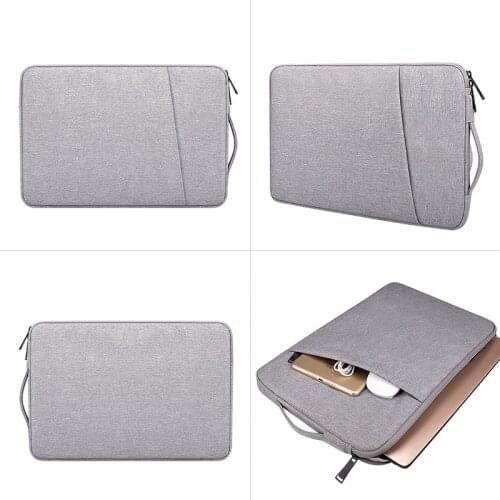 Laptop Sleeve Bag 13.3/14.1/15.6 inch Solid color Handbag Macbook Air Pro Case Cover Waterproof Side Carry Laptop Line Sleeve