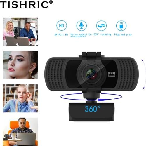 Tishric PC-C6 Web Cam 2K HD Webcam 1080P 4 Million Pixels Web Camera For Computer Peripherals/with microphone Webcam Autofocus