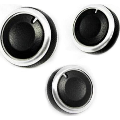 Decoration 3 PCS Aluminum Alloy Air-Conditioning Knobs Switch For Mazda3 Mazda 3 2003 2004 2005 2006 2007 2008 2009
