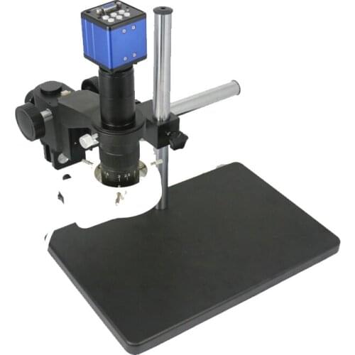 Single arm support 1/3 inch VGA Industrial Video Microscope Camera +180X 300X C-mount Lens For PCB SMD SMT Repair Tool