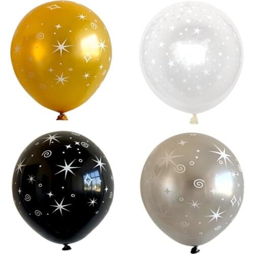 100pcs 10inch Space Theme Party Balloons Astronaut Rocket Foil Balloons Star Printed Latex Air Globos Birthday Party Supplies