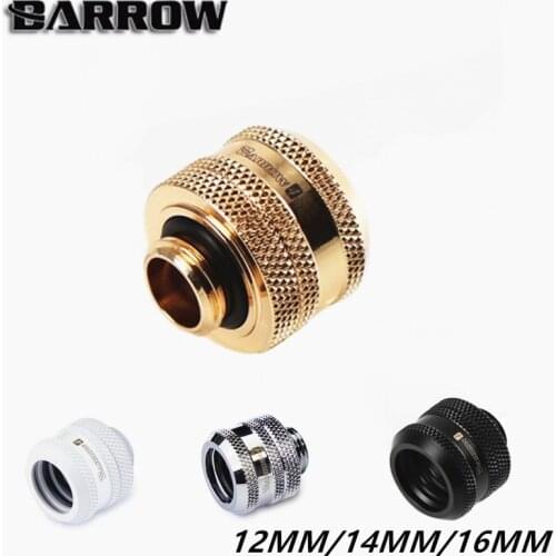 4 pcs BARROW black, silver, white, gold G1 / 4" 12mm / 14mm / 16mm hard tube fittings free shipping
