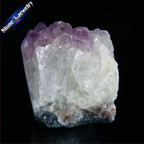 108 g Natural Stone Purple Raw Amethysts Druzy Drusy Elestial Skeletal Quartz Crystal Cluster Specimen Fit Jewelry Making JS086