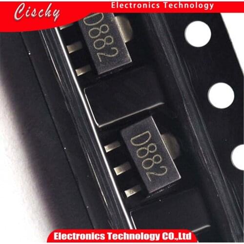 20PCS D882 SOT89 2SD882 SOT-89 30V/3A/30W 882 SOT SMD new and IC Chipset
