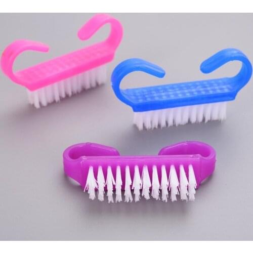 1 Pcs 3 Colors Hot Sales New Nail Cleaning Clean Brush File Manicure Tool Pedicure Soft Remove Dust Small Angle Clear Tools Sets
