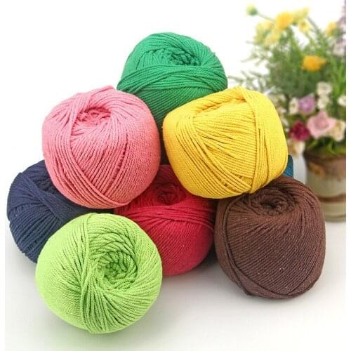 3mm 100% Cotton Rope Yarn For Hand Crocheting Bag Hat handmade Cords Twisted Twine Colorful Party Wedding Decoration Thread 500G