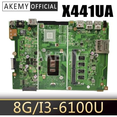 Akemy New X441UA 8GB RAM/i3-6100U CPU Motherboard For ASUS X441U X441UV X441UAK F441U A441U Laotop Mainboard Motherboard
