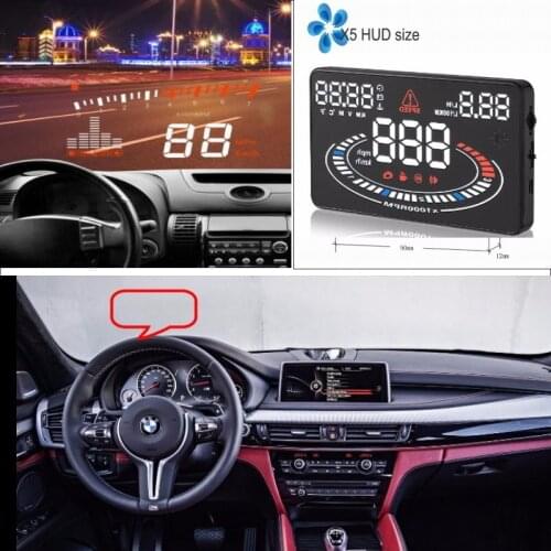 Car HUD Head Up Display For BMW X1/X3/X5 2009-2019 AUTO HUD OBD Refkecting Windshield Screen Safe Driving Screen Projector